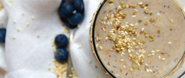 jugo con semilla de sesamo o ajonjoli